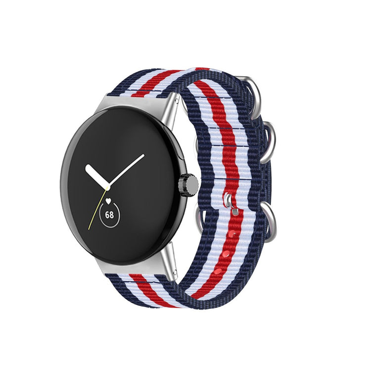 Vildt slidstærk Google Pixel Watch Nylon Rem - Flerfarvet#serie_7