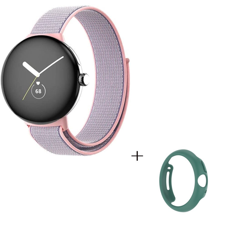 Vildt smuk Google Pixel Watch Plastik og Nylon Rem - Pink#serie_3