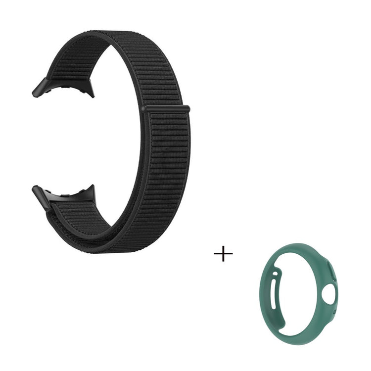 Vildt smuk Google Pixel Watch Plastik og Nylon Rem - Sort#serie_4