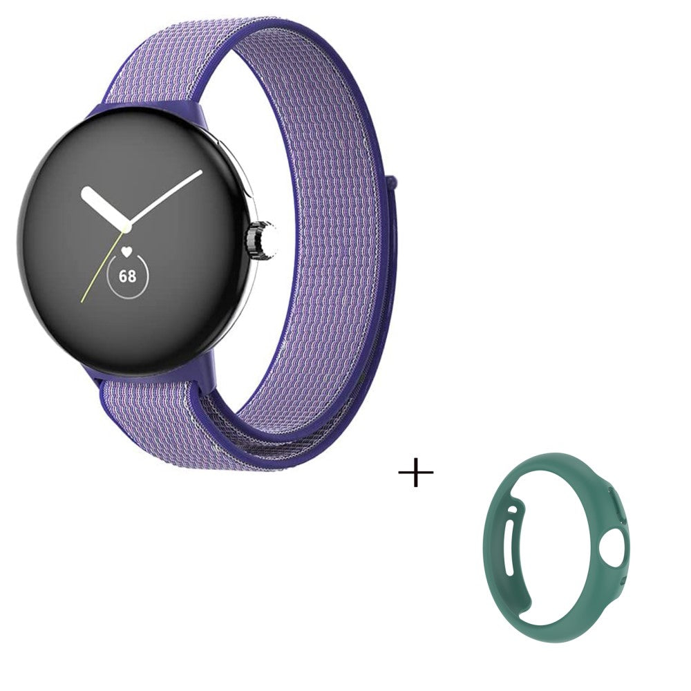 Vildt smuk Google Pixel Watch Plastik og Nylon Rem - Lilla#serie_7