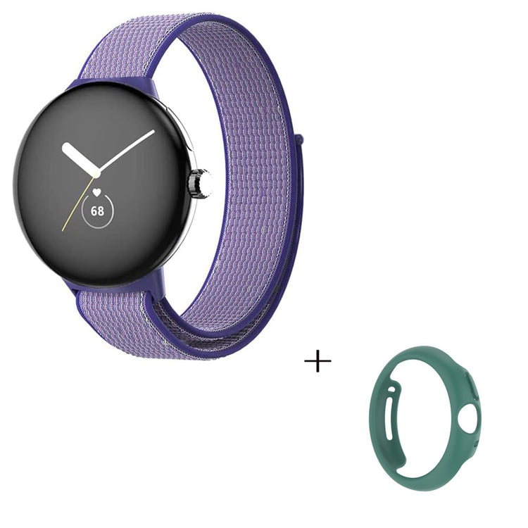 Vildt smuk Google Pixel Watch Plastik og Nylon Rem - Lilla#serie_7