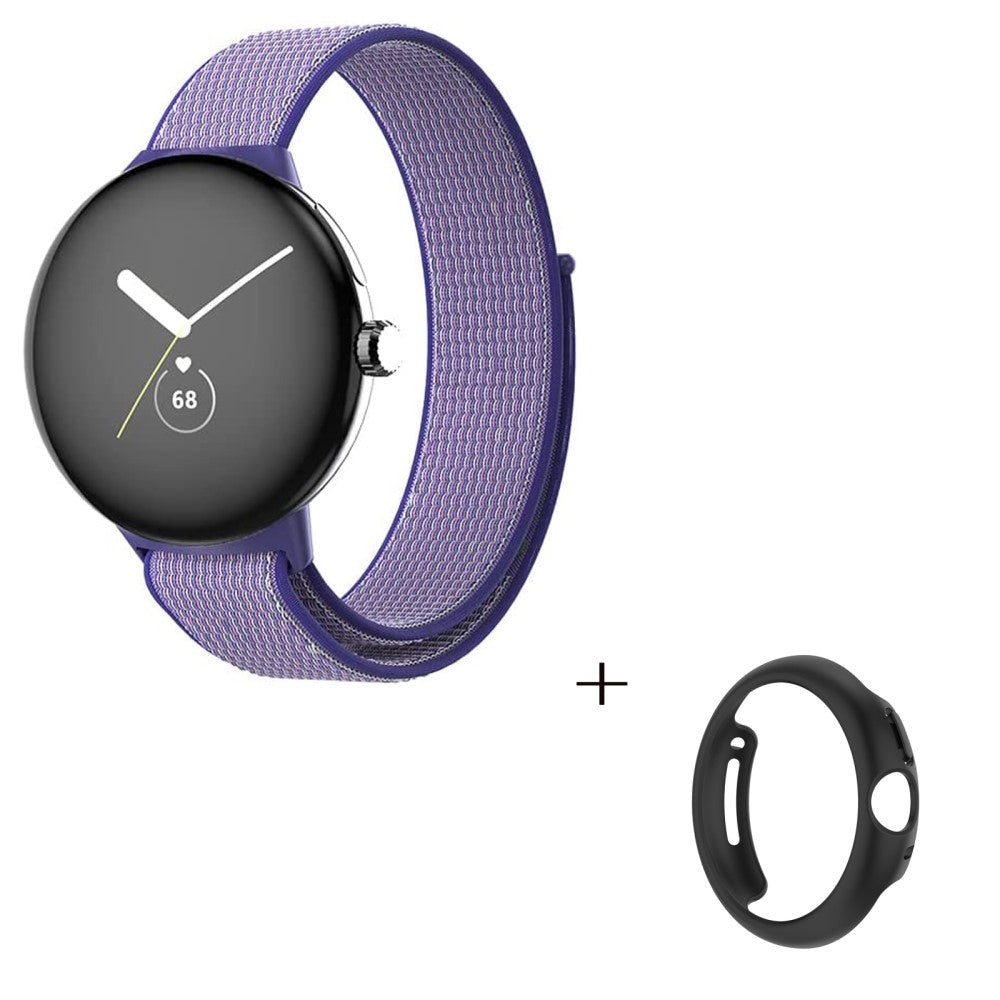 Smuk Google Pixel Watch Plastik og Nylon Rem - Lilla#serie_7