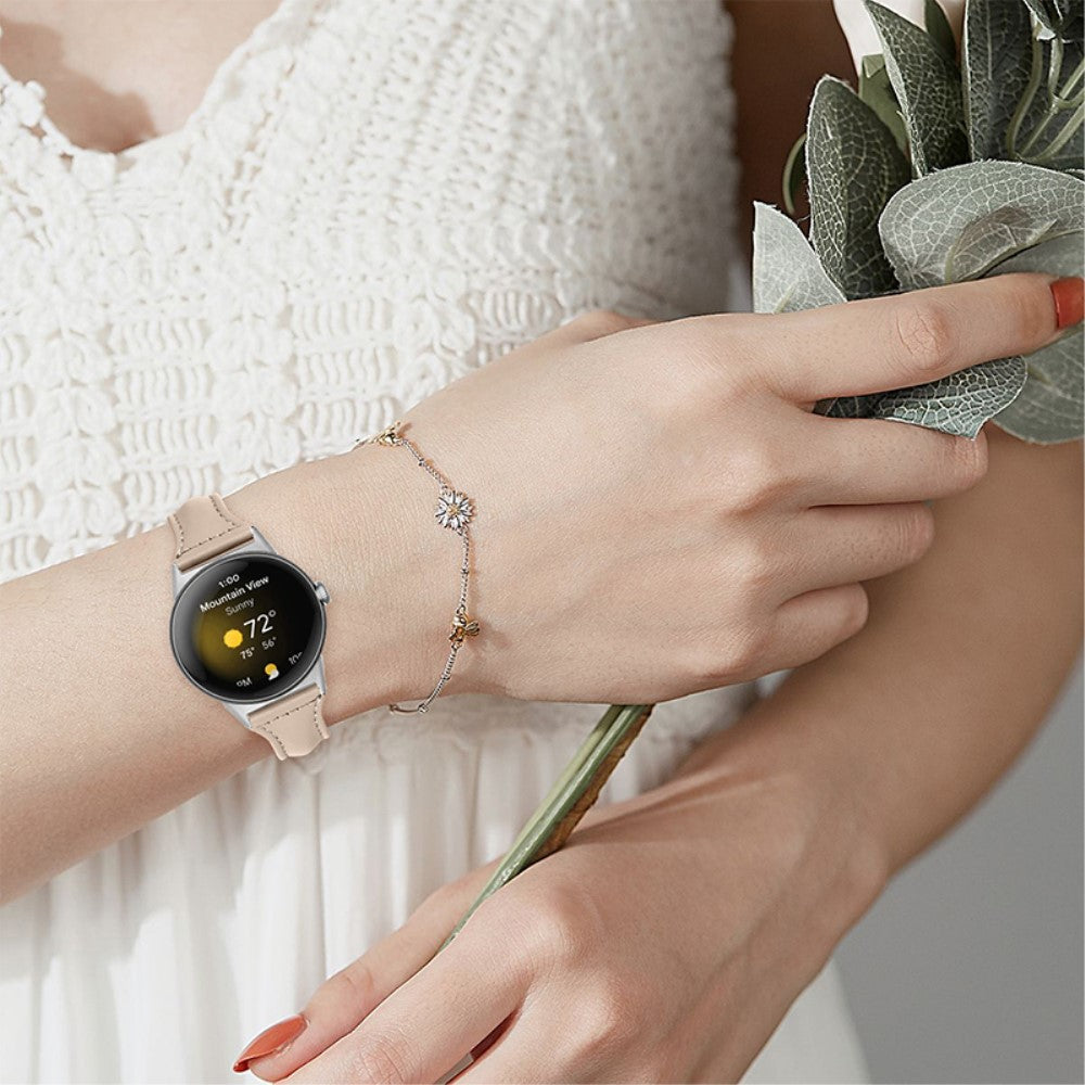 Rigtigt kønt Google Pixel Watch Ægte læder Rem - Brun#serie_13