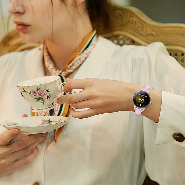 Rigtigt kønt Google Pixel Watch Ægte læder Rem - Pink#serie_3