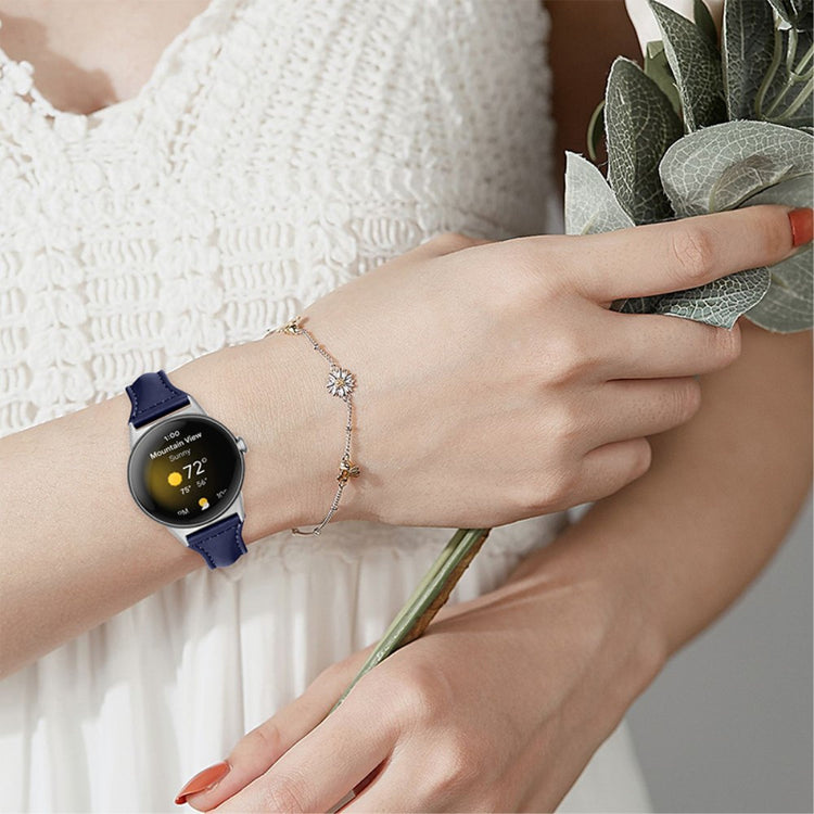 Rigtigt kønt Google Pixel Watch Ægte læder Rem - Blå#serie_7