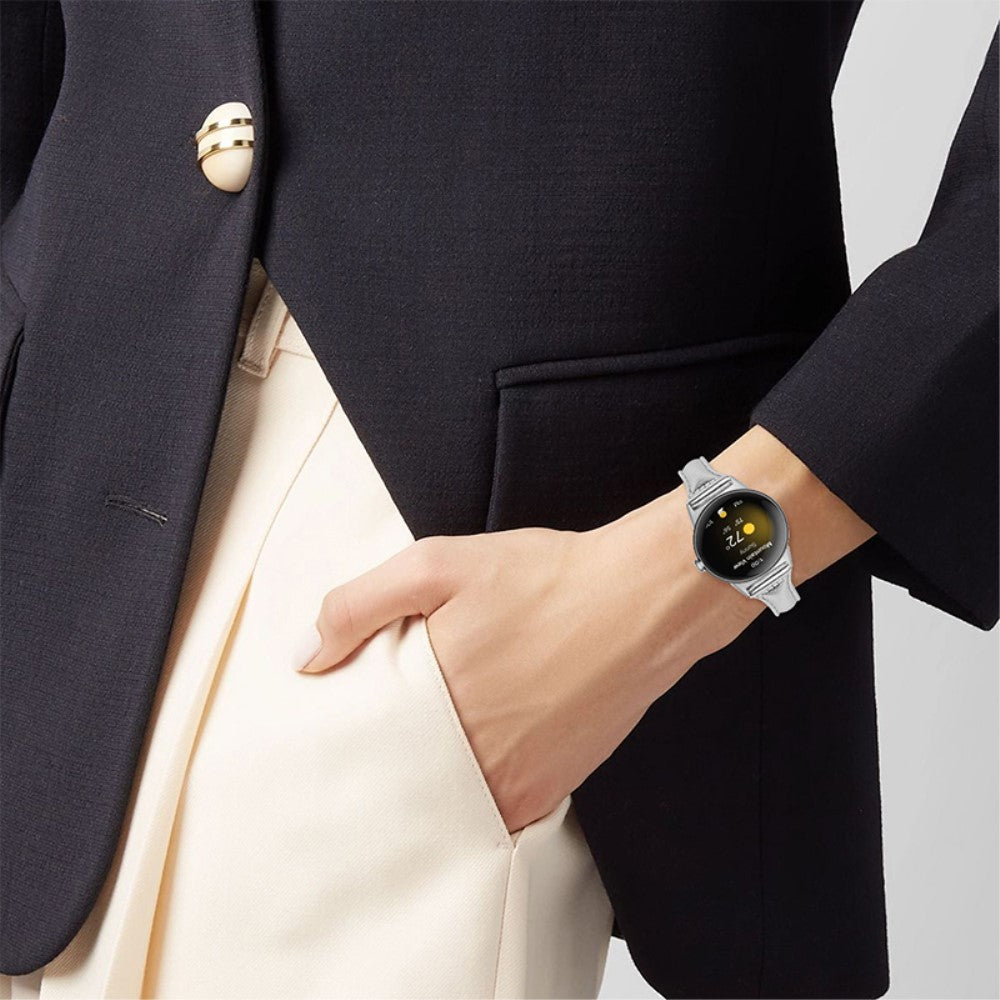 Rigtigt kønt Google Pixel Watch Ægte læder Rem - Sølv#serie_9