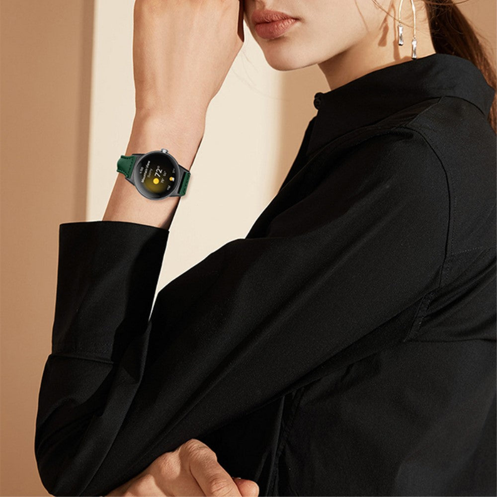 Meget fantastisk Google Pixel Watch Ægte læder Rem - Grøn#serie_12