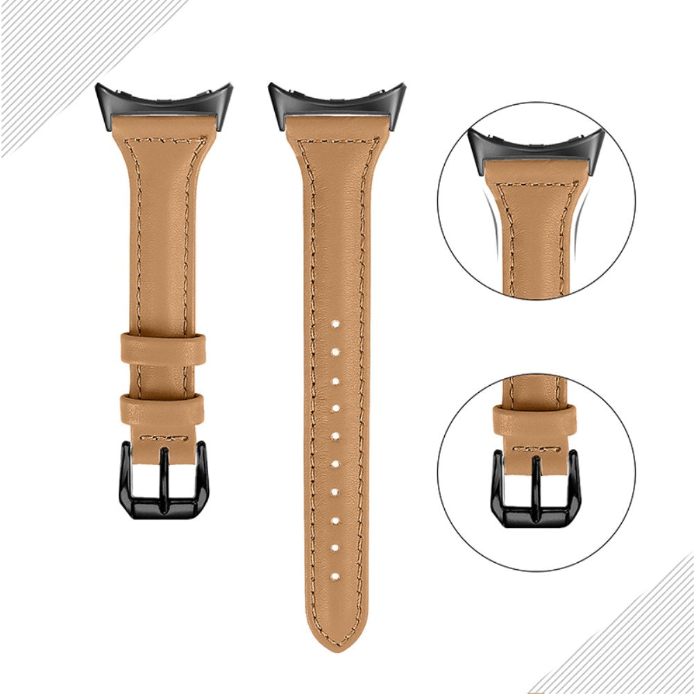 Meget fantastisk Google Pixel Watch Ægte læder Rem - Brun#serie_5