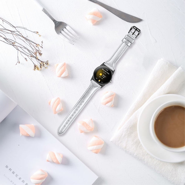 Meget fantastisk Google Pixel Watch Ægte læder Rem - Sølv#serie_6
