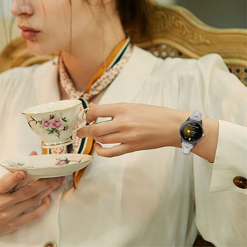 Meget fantastisk Google Pixel Watch Ægte læder Rem - Sølv#serie_6