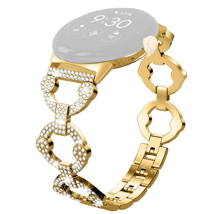 Vildt nydelig Google Pixel Watch Metal og Rhinsten Rem - Guld#serie_2