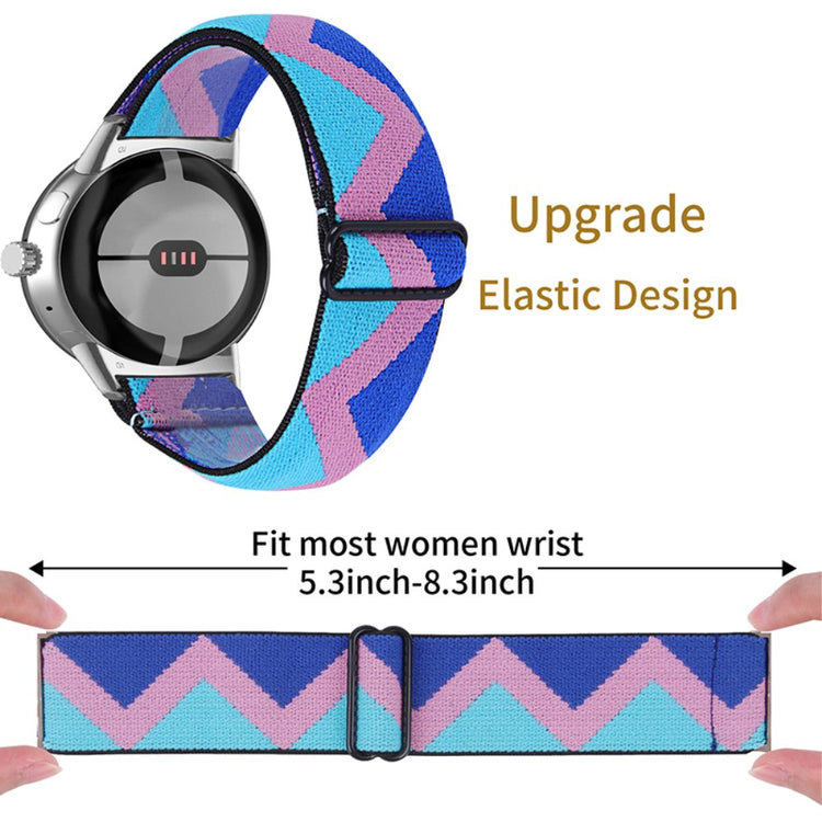 Helt vildt hårdfør Google Pixel Watch Nylon Rem - Flerfarvet#serie_1