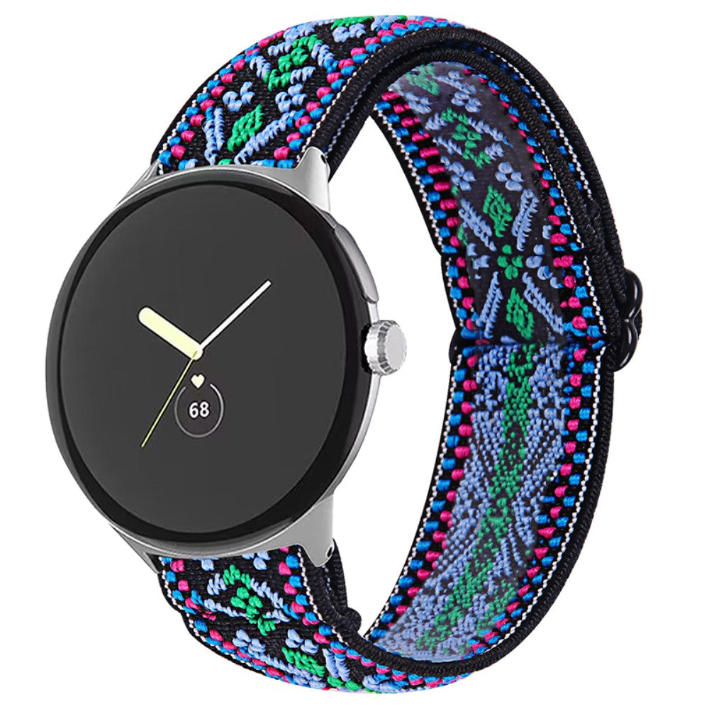 Helt vildt hårdfør Google Pixel Watch Nylon Rem - Flerfarvet#serie_10