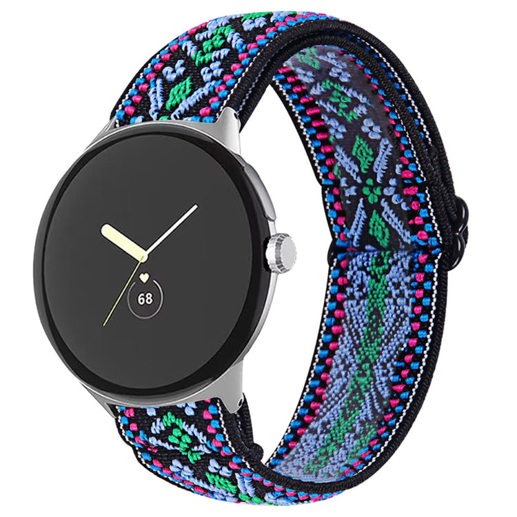 Helt vildt hårdfør Google Pixel Watch Nylon Rem - Flerfarvet#serie_10