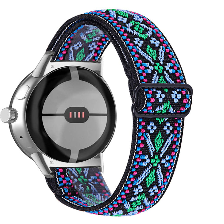 Helt vildt hårdfør Google Pixel Watch Nylon Rem - Flerfarvet#serie_10