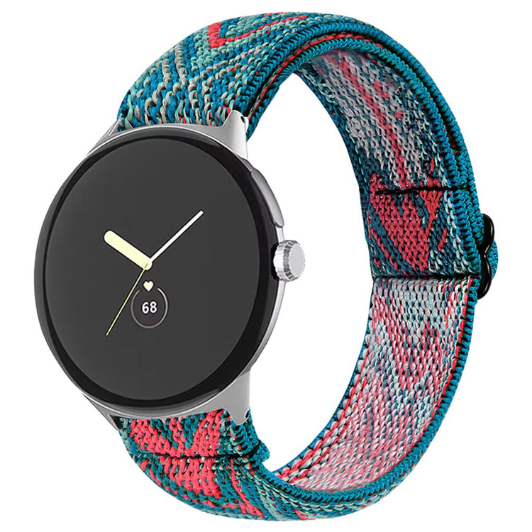 Helt vildt hårdfør Google Pixel Watch Nylon Rem - Blå#serie_11