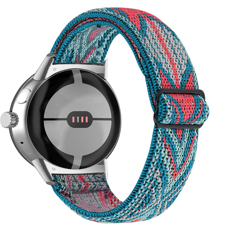 Helt vildt hårdfør Google Pixel Watch Nylon Rem - Blå#serie_11