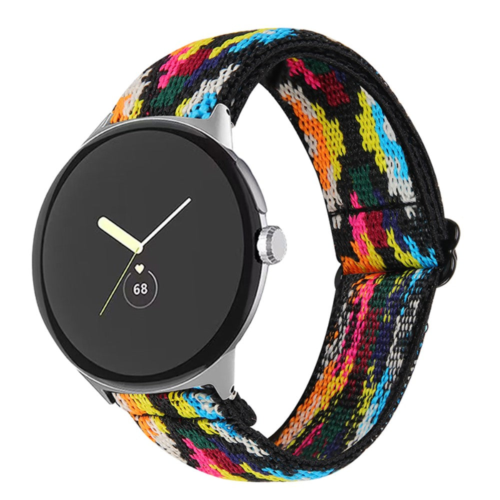 Helt vildt hårdfør Google Pixel Watch Nylon Rem - Flerfarvet#serie_12