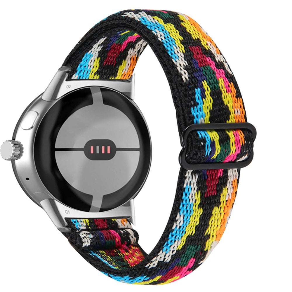 Helt vildt hårdfør Google Pixel Watch Nylon Rem - Flerfarvet#serie_12