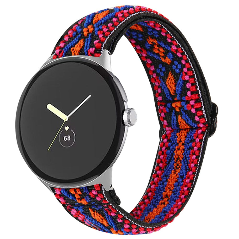 Helt vildt hårdfør Google Pixel Watch Nylon Rem - Rød#serie_13