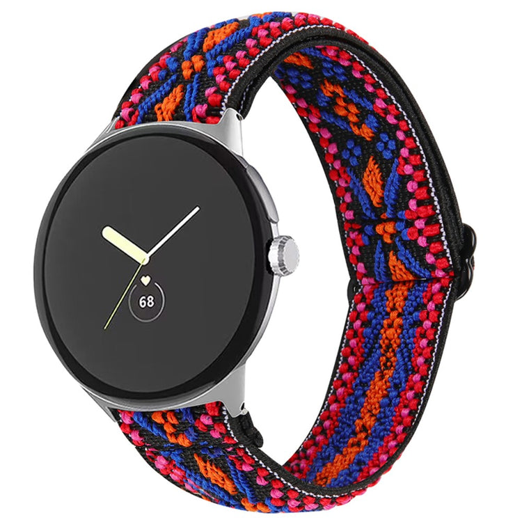 Helt vildt hårdfør Google Pixel Watch Nylon Rem - Rød#serie_13