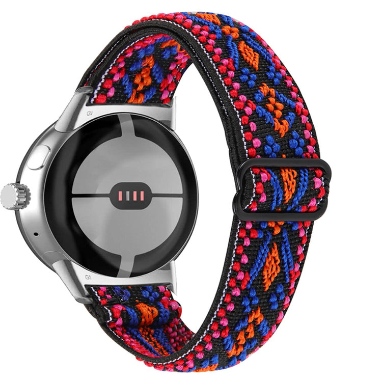 Helt vildt hårdfør Google Pixel Watch Nylon Rem - Rød#serie_13