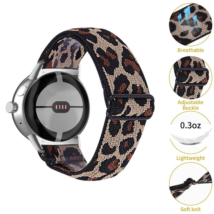 Helt vildt hårdfør Google Pixel Watch Nylon Rem - Brun#serie_2