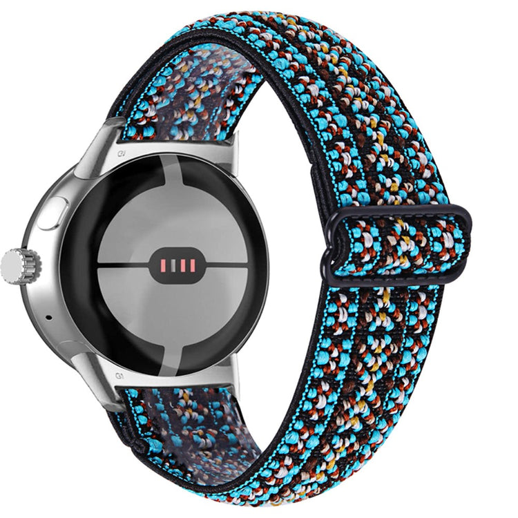 Helt vildt hårdfør Google Pixel Watch Nylon Rem - Grøn#serie_3