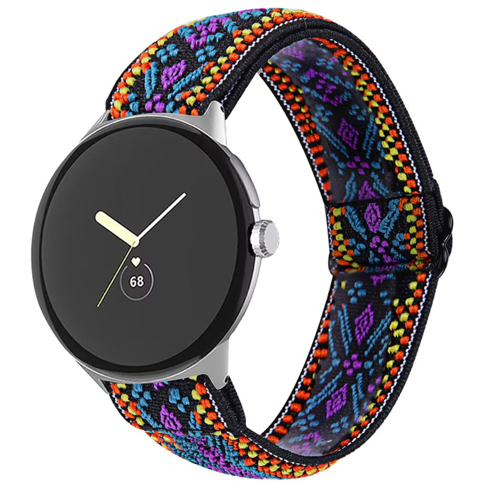 Helt vildt hårdfør Google Pixel Watch Nylon Rem - Flerfarvet#serie_4
