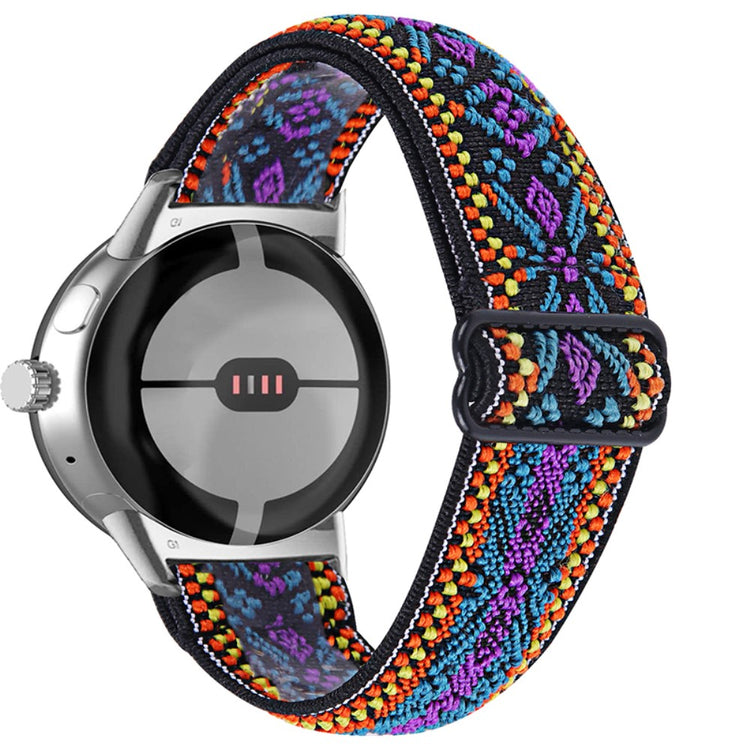 Helt vildt hårdfør Google Pixel Watch Nylon Rem - Flerfarvet#serie_4