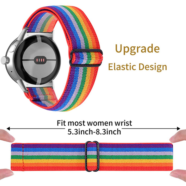 Helt vildt hårdfør Google Pixel Watch Nylon Rem - Flerfarvet#serie_5