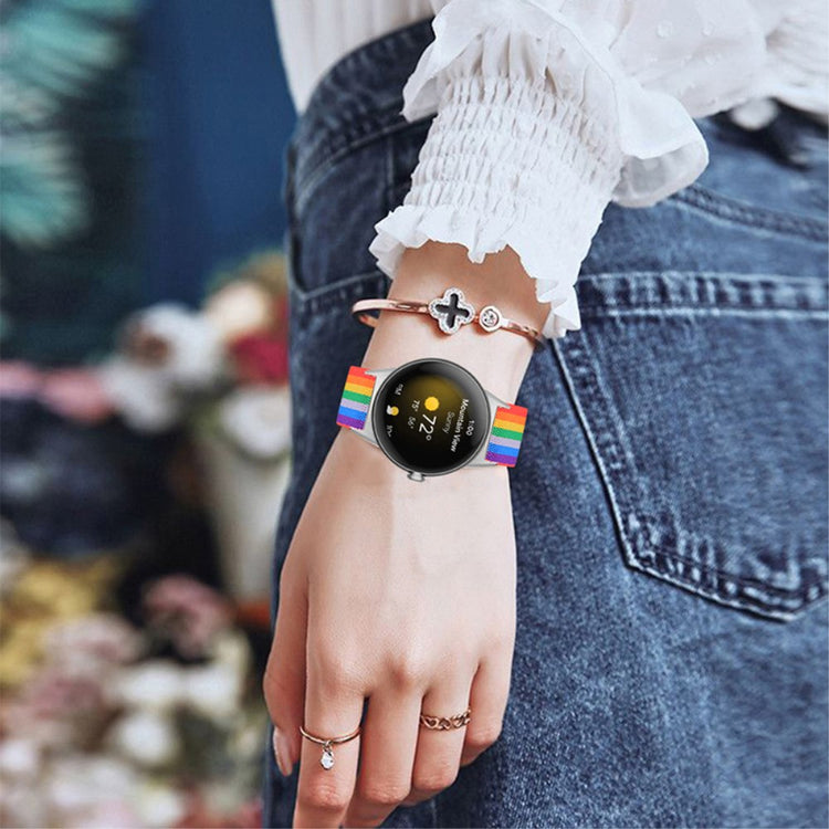 Helt vildt hårdfør Google Pixel Watch Nylon Rem - Flerfarvet#serie_5