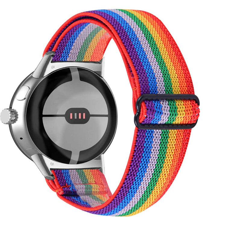 Helt vildt hårdfør Google Pixel Watch Nylon Rem - Flerfarvet#serie_5