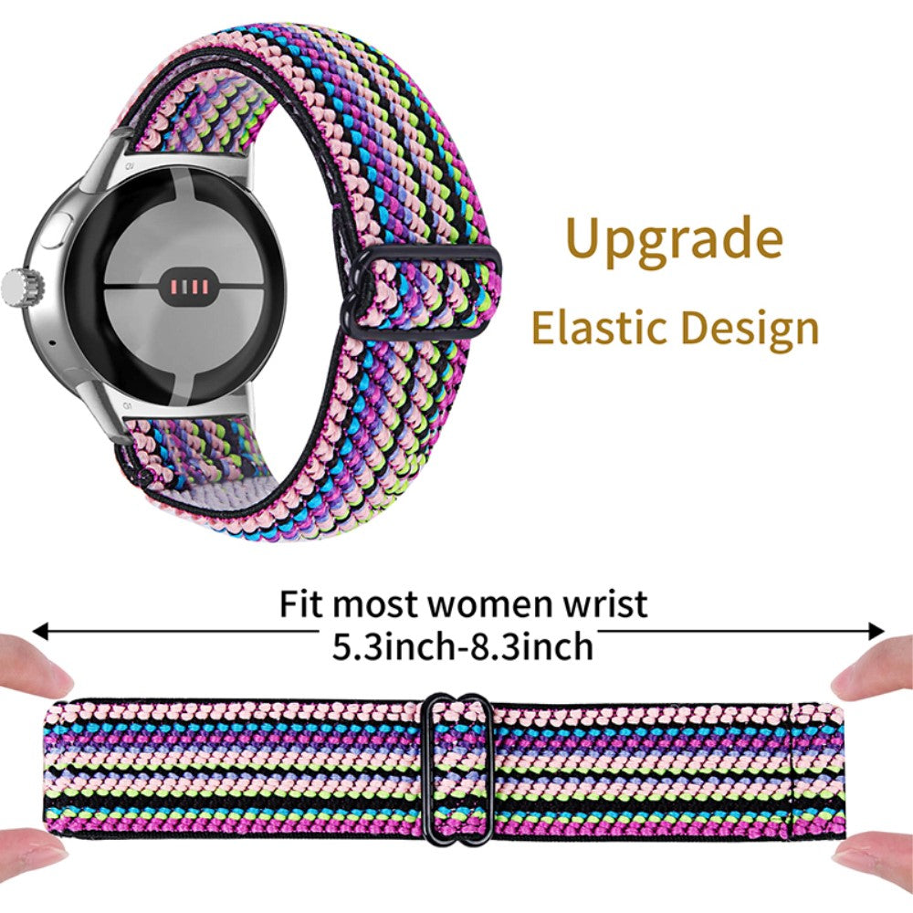 Helt vildt hårdfør Google Pixel Watch Nylon Rem - Flerfarvet#serie_6