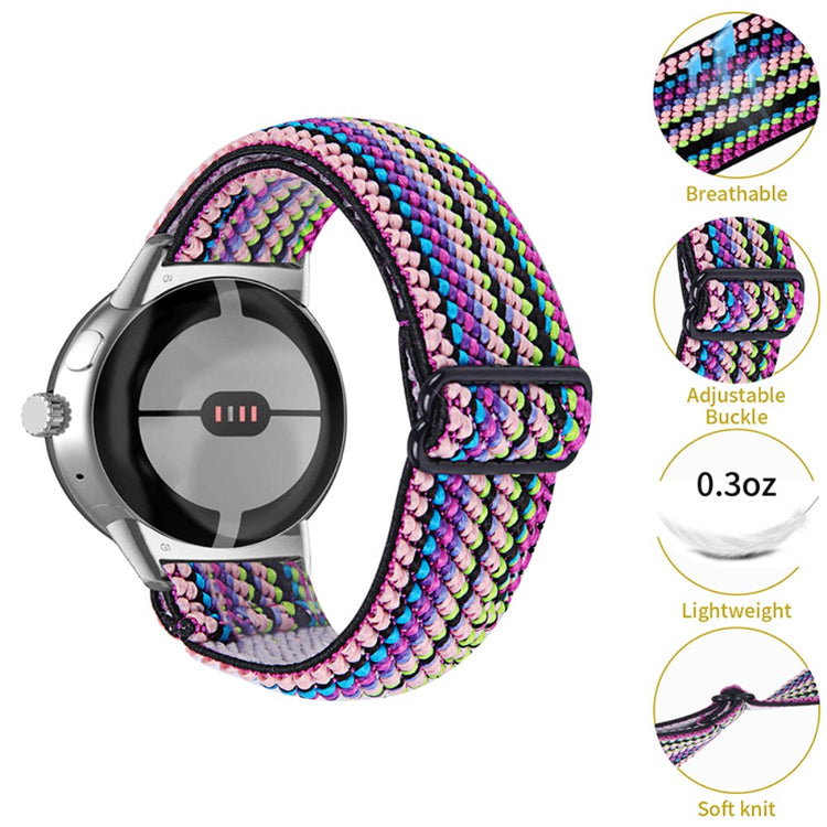 Helt vildt hårdfør Google Pixel Watch Nylon Rem - Flerfarvet#serie_6