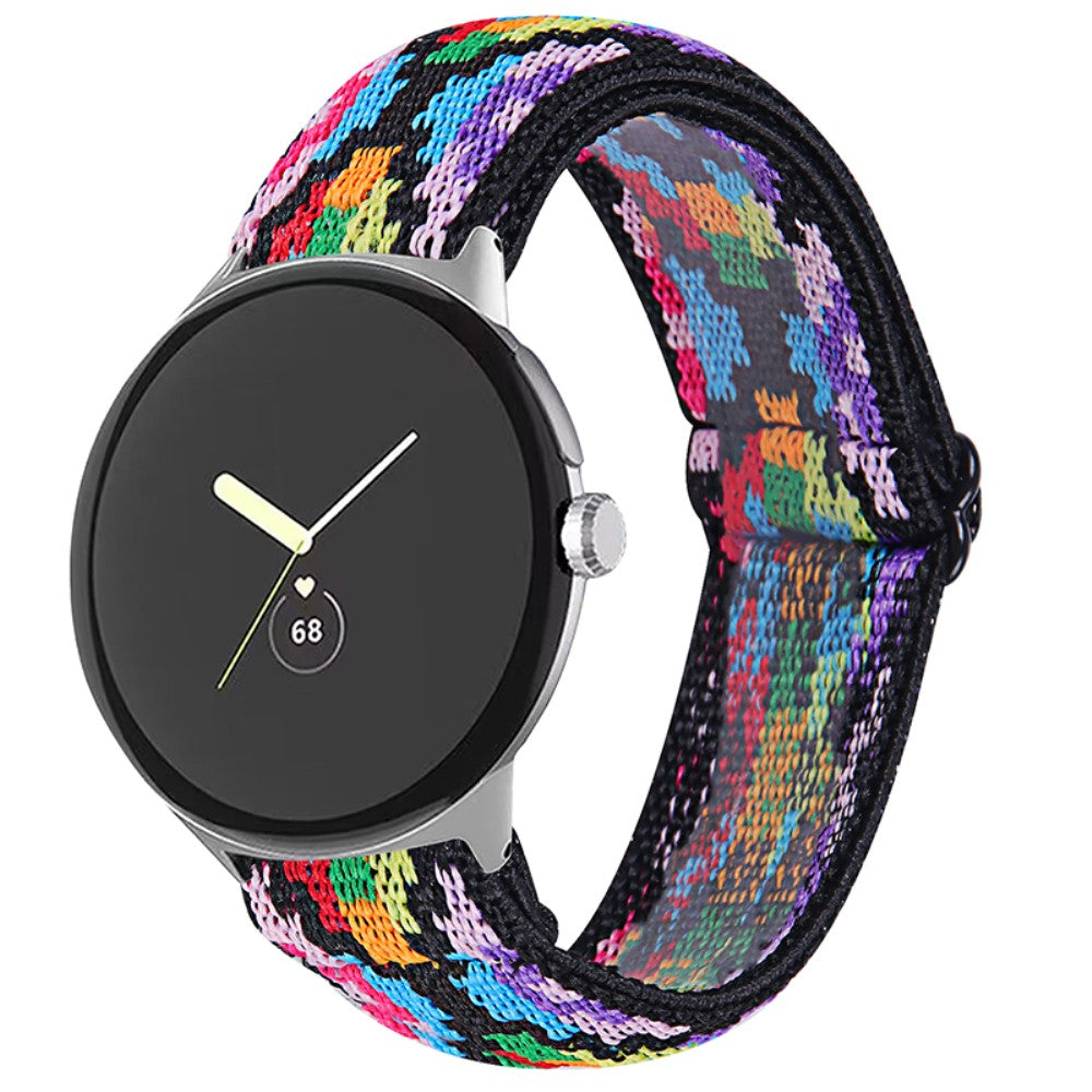 Helt vildt hårdfør Google Pixel Watch Nylon Rem - Flerfarvet#serie_7