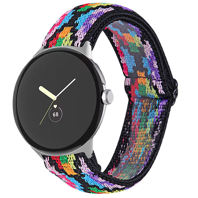 Helt vildt hårdfør Google Pixel Watch Nylon Rem - Flerfarvet#serie_7