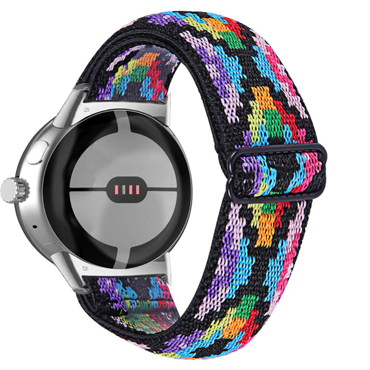 Helt vildt hårdfør Google Pixel Watch Nylon Rem - Flerfarvet#serie_7
