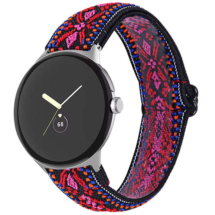 Helt vildt hårdfør Google Pixel Watch Nylon Rem - Rød#serie_8