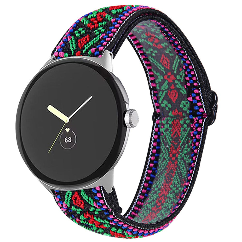 Helt vildt hårdfør Google Pixel Watch Nylon Rem - Flerfarvet#serie_9