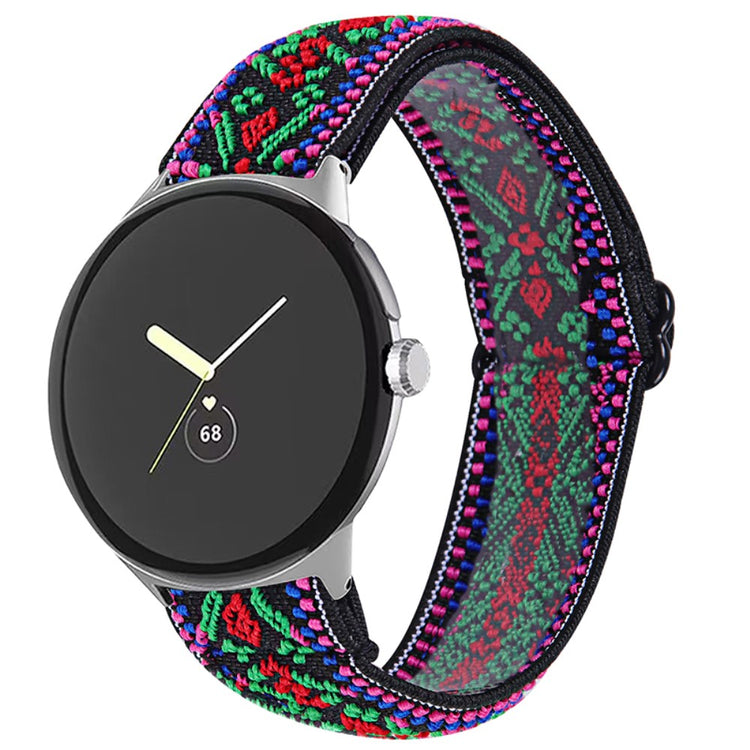 Helt vildt hårdfør Google Pixel Watch Nylon Rem - Flerfarvet#serie_9