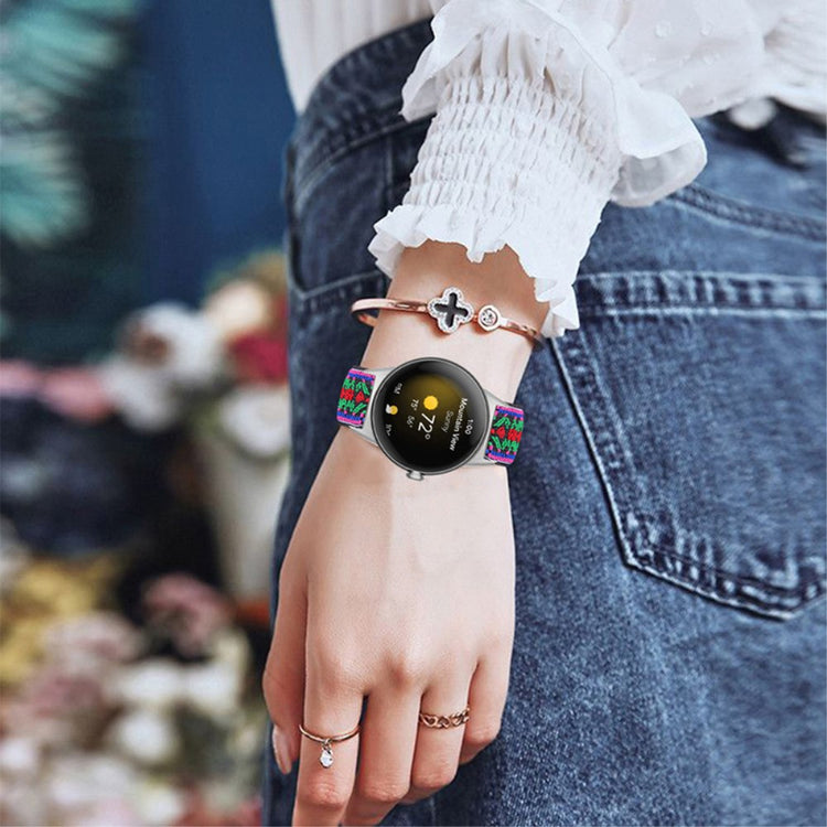 Helt vildt hårdfør Google Pixel Watch Nylon Rem - Flerfarvet#serie_9