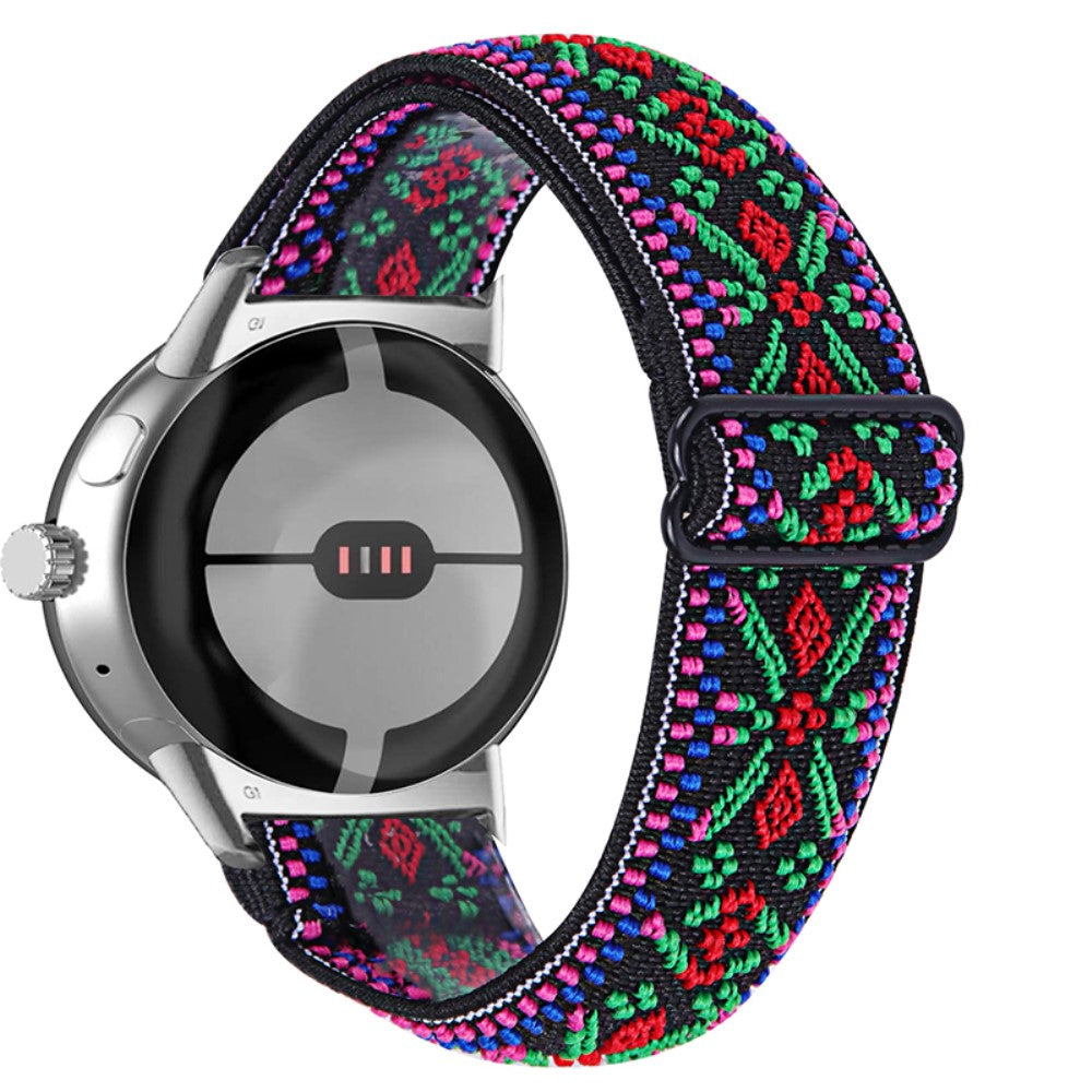 Helt vildt hårdfør Google Pixel Watch Nylon Rem - Flerfarvet#serie_9