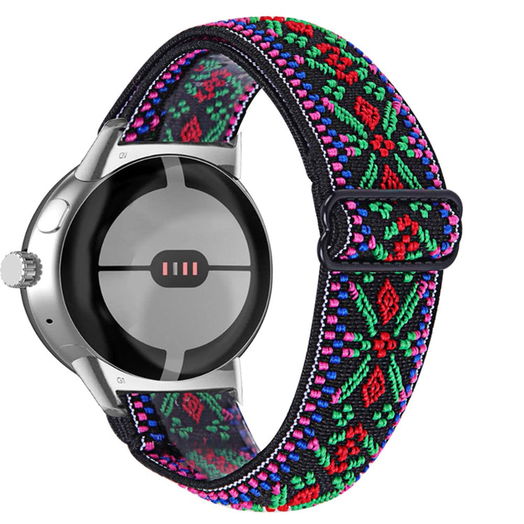Helt vildt hårdfør Google Pixel Watch Nylon Rem - Flerfarvet#serie_9