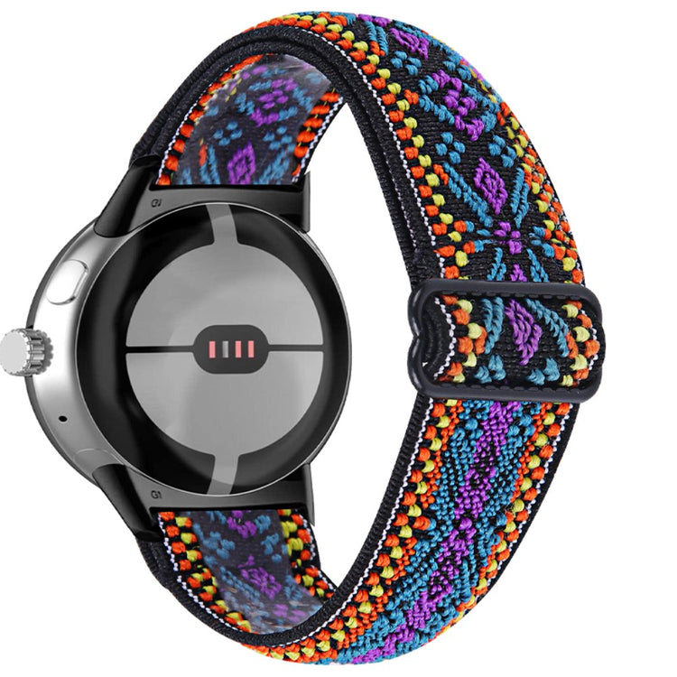 Super elegant Google Pixel Watch Nylon Rem - Flerfarvet#serie_4