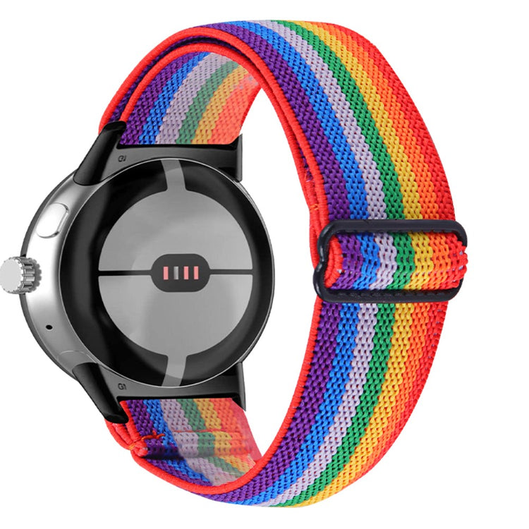 Super elegant Google Pixel Watch Nylon Rem - Flerfarvet#serie_5