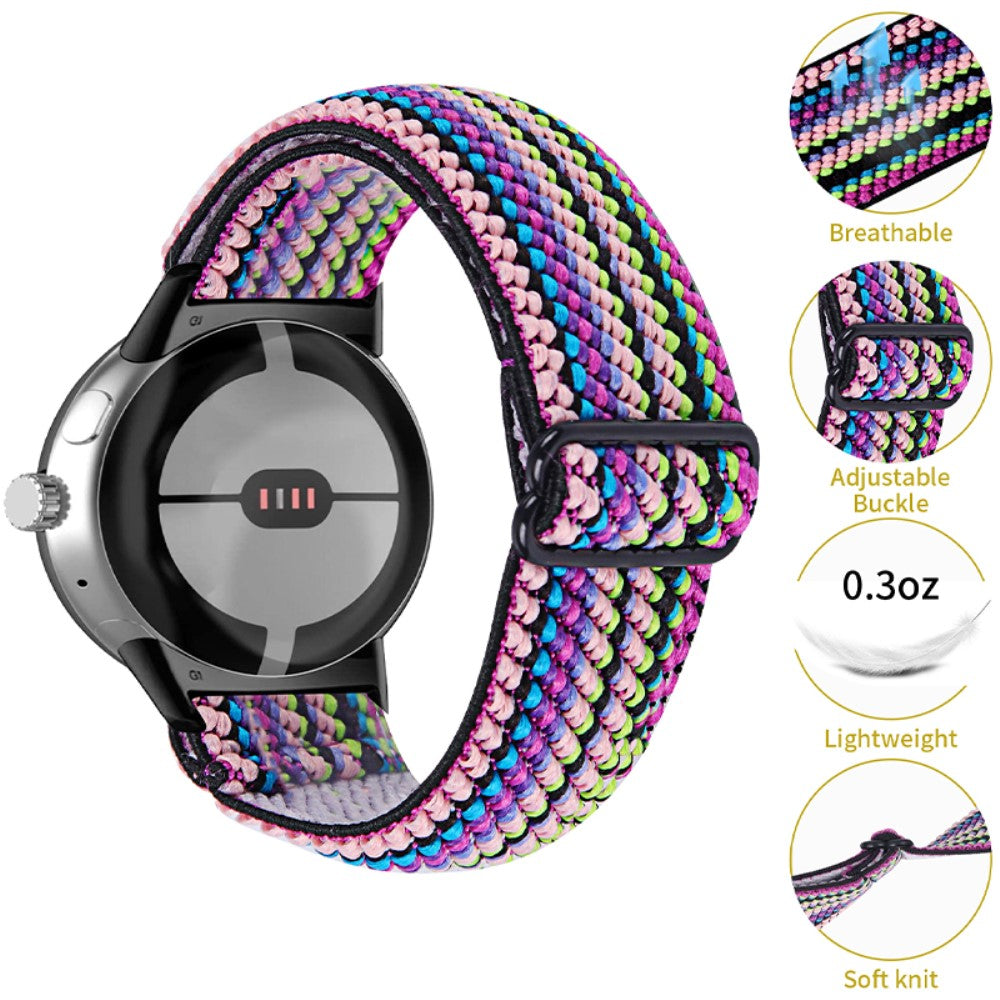 Super elegant Google Pixel Watch Nylon Rem - Lilla#serie_6