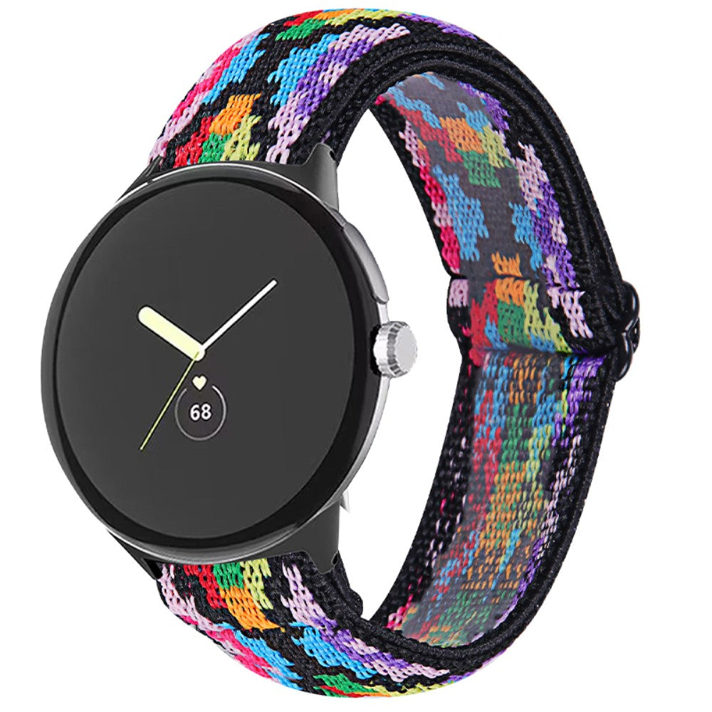 Super elegant Google Pixel Watch Nylon Rem - Flerfarvet#serie_7