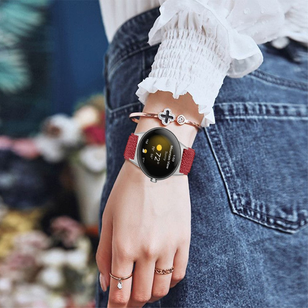 Rigtigt elegant Google Pixel Watch Nylon Rem - Rød#serie_10