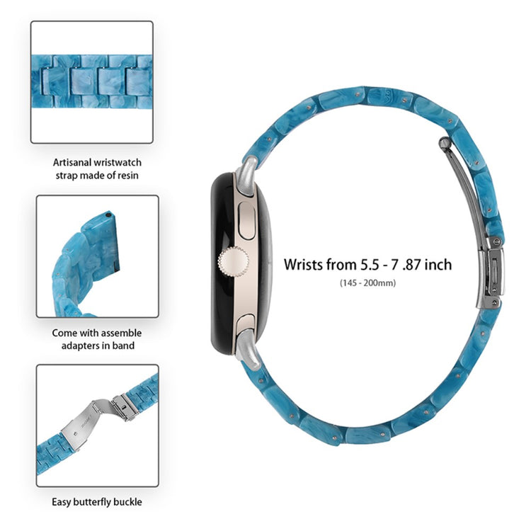 Super pænt Google Pixel Watch Plastik Rem - Blå#serie_8